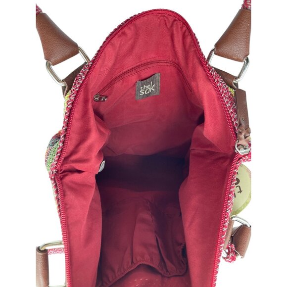 The Sak Gypsy Cambria Crochet Shoulder Bag With Brown Accents & Zipper Closure - Picture 10 of 16